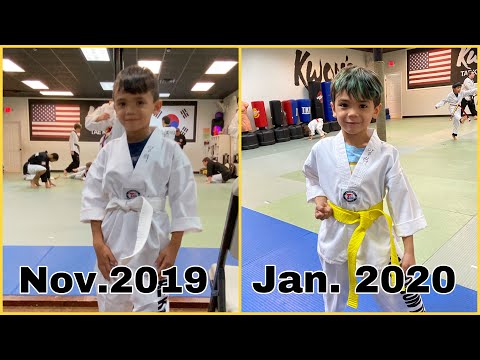 Alec’s First Taekwondo Belt Test / from White to Yellow belt